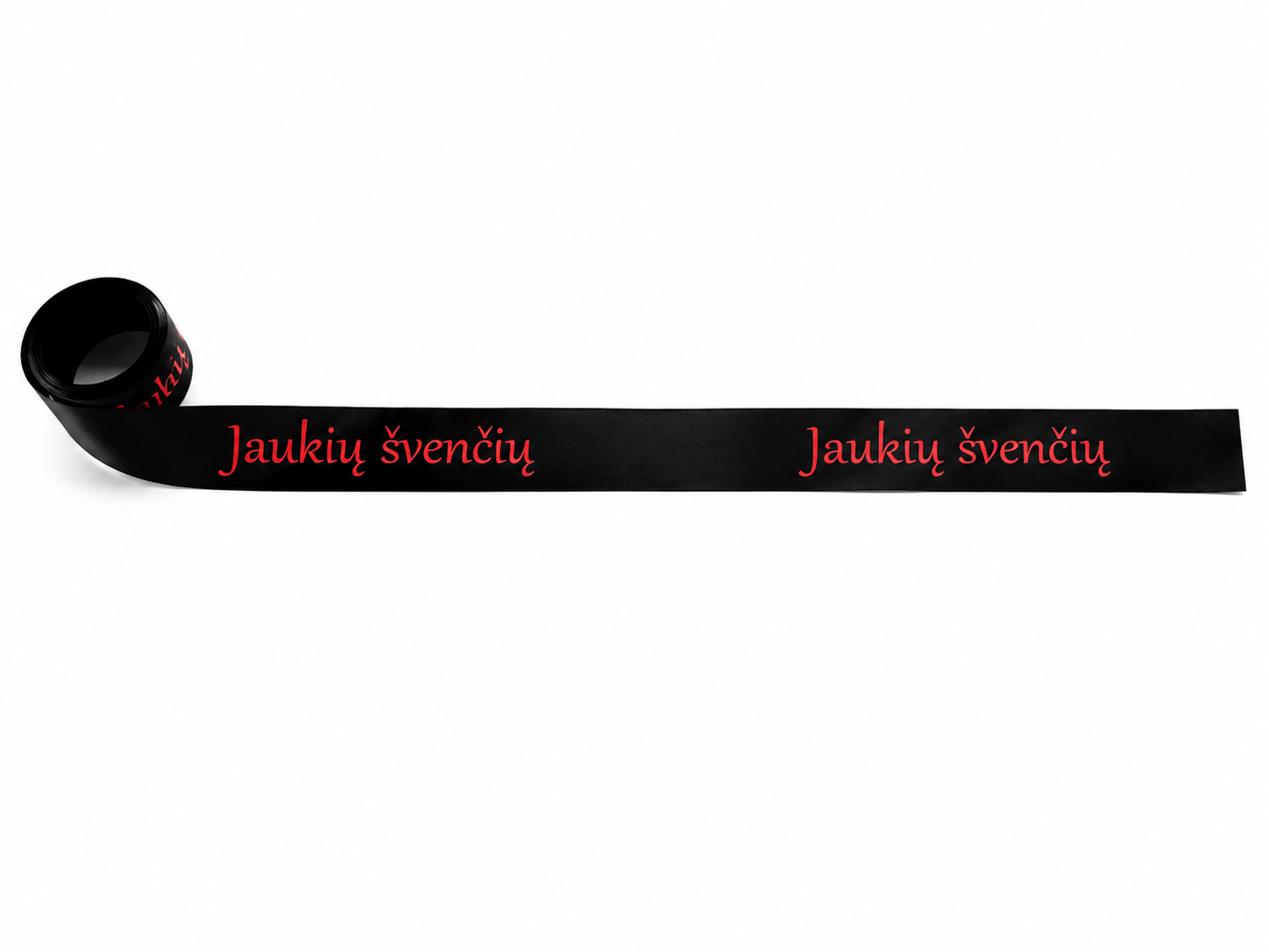 Jaukių švenčių raudona Satino juostelė
