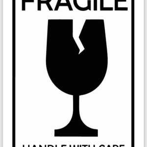 Lipnios etiketės FRAGILE HANDLE WITH CARE